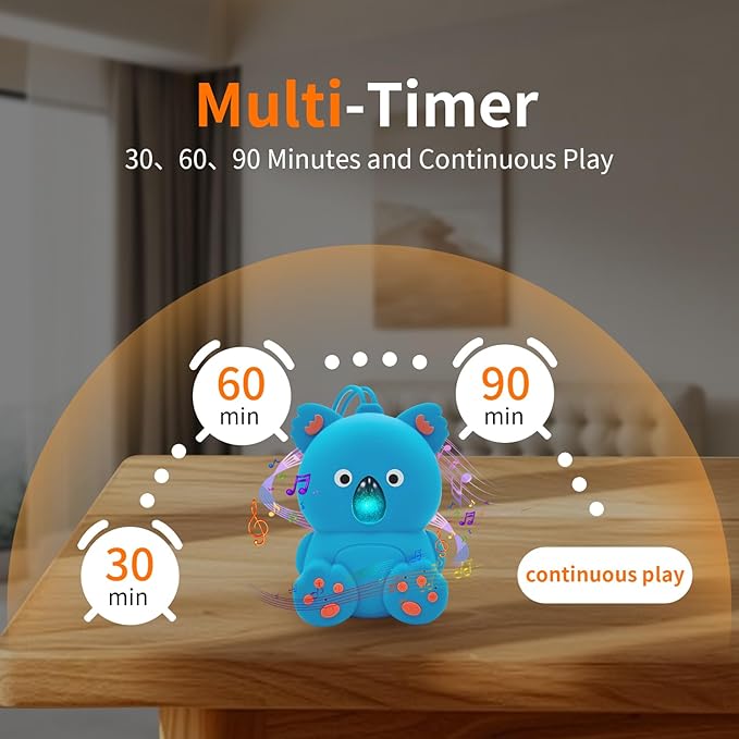 Baby White Noise Machine with Bluetooth Speaker & Timer | Portable Infant Sleep Aid, Sleeping Music Soothing Sounds for Nursery, Travel, Crib & On-The-Go - Bloomnest