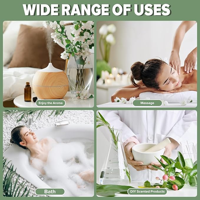 PHATOIL 9PCS Premium Quality Essential Oils Set for Soap Making Diffusers, 10ml/0.33fl. oz Fragrance Oils, Long Lasting Scents, Ideal Gift Set for Friends and Families - Bloomnest