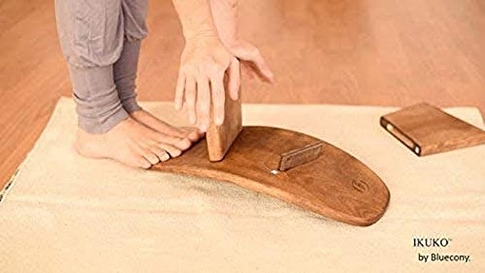 Meditation Bench IKUKO Original, Portable Version with Bag, Locally Handmade Wooden Kneeling Ergonomic Seiza Seat, Prana Yoga - 2 Colors, 3 Height Sizes - Bloomnest