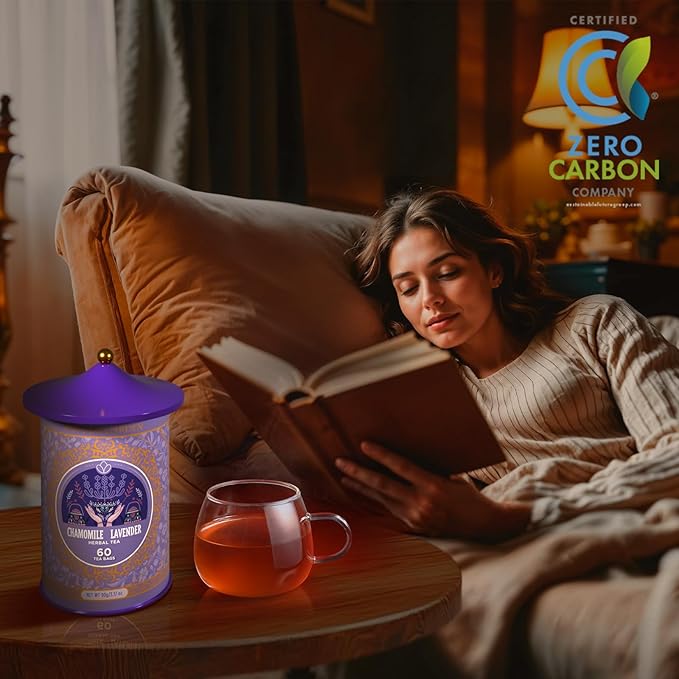 Life Plus Style Gourmet Pagoda Garden Chamomile Lavender Organic Herbal Tea Caffeine Free Hot or Iced Floral Blend Natural Delicious Sleep Tea 60 Tea Bags - Bloomnest