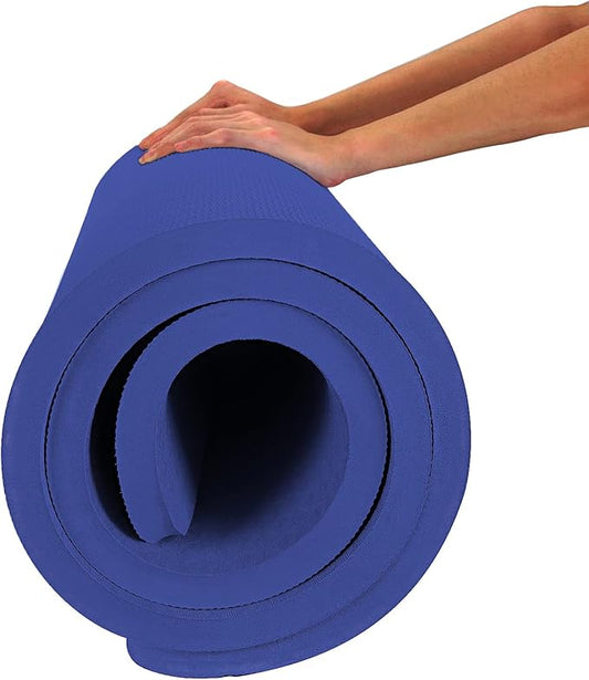 Hatha Yoga 4/5 inch TPE Yoga Mat Fitness & Exercise Mats Large Size 72"L x 32"W Non-Slip Anti-Tear For Women Men - Bloomnest