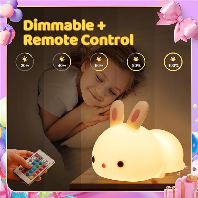 One Fire Cute Night Light, Remote+16 Colors Teen Girl Gifts for Girls, TAP for Fun Teen Girl Stuff Anime Stuff, Cute Things for Girls - Bloomnest
