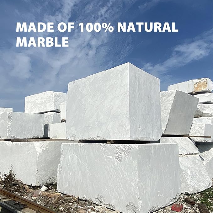 Koville Italian Carrara Natural Marble Incense Holder, Incense Holders for Sticks, Incense Burner Holder, Ideal for Meditation and Relaxing, Easy to Clean(Bianco Carrara) - Bloomnest