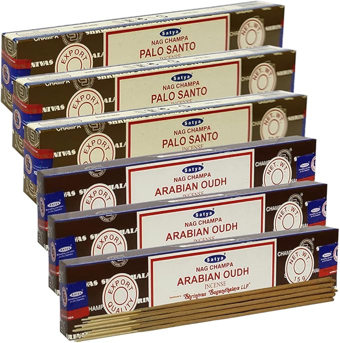 Palo Santo Arabian Oudh Incense Sticks & Holder Bundle Variety Pack from House of Nag Champa Incense Sticks and Trumiri TRUMIRI