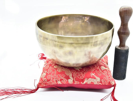 7" Tibetan Singing Bowl ~ Handmade ~ Superb Chakra Bowl for Meditation, Yoga,Healing, Mindfulness, Relaxation ~ Cushion & Mallet Included - Bloomnest