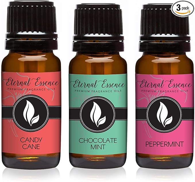 Eternal Essence Oils - Trio (3) - Candy Cane, Peppermint & Chocolate Mint - Premium Fragrance Oil - 10ML EternalEssenceOils