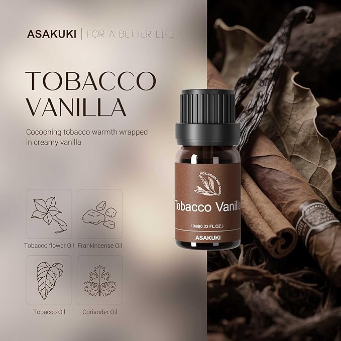 ASAKUKI Essential Oils Set – 6×10ml Cologne-Inspired Unisex Fragrance Oils for Diffusers – Elegant, Clean, and Confident Scents Loved by Women and Men - Bloomnest