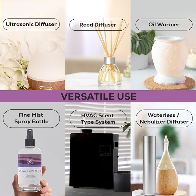Aroma Country Doda Lavender Diffuser Oil - Luxury Essential Oils for Diffuser Refill & Air Freshener Room Spray - Long-Lasting & Natural Home Fragrance, Lavender Scented Oil for Diffusers (8.5 Fl. oz) AromaCountry