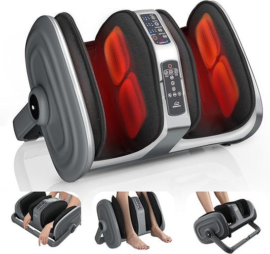 Snailax Shiatsu Foot Massager with Heat, Foot Calf Massager for Plantar Fasciitis, Deep Kneading Rolling Compression, Remote Control Leg Massager, Christmas Gifts for Women, Men