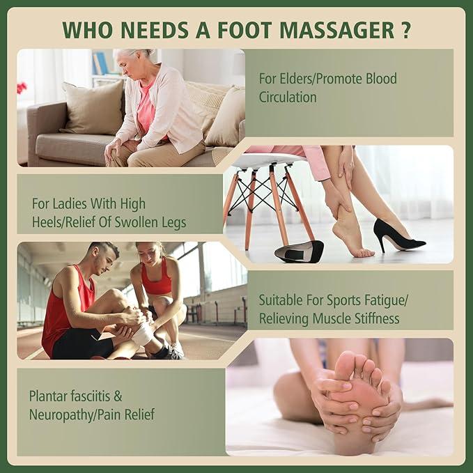 EMS Foot Massager for Neuropathy, TENS Electronic Muscle Circulation Stimulator with 4 Electrode Pads,Relieves Swelling, Fatigue, Plantar Fasciitis Silver - Bloomnest