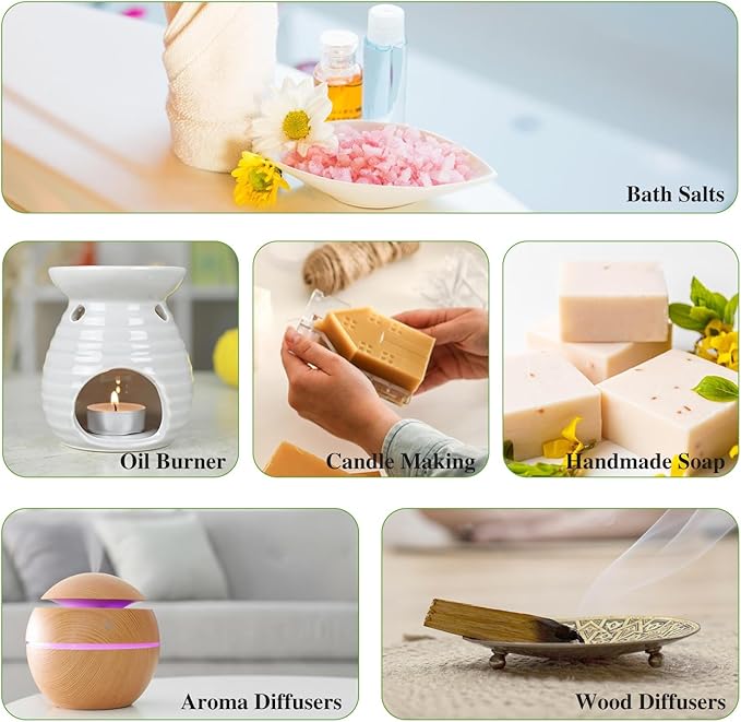 PHATOIL 10Pcs Fruity Fragrance Oil Set, Coconut, Cherry, Apple, Strawberry, Mango Candle Scents for Candle Making, Freshie Scents for DIY Soap Making, Diffuser Oil Scents Set - Bloomnest