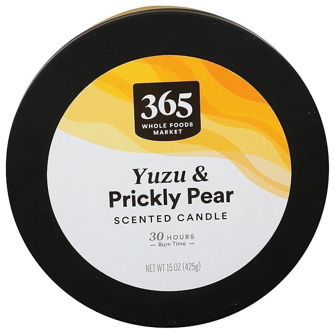 365 by Whole Foods Market, 3-Wick Scented Candle, Yuzu & Prickly Pear, 30 Hour Burn Time, 15 Ounce - Bloomnest