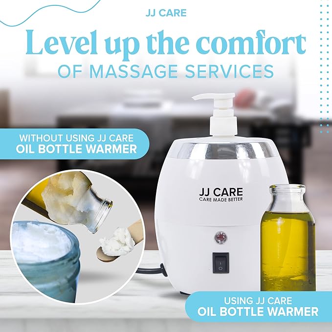 JJ CARE Lotion Warmer and Massage Oil Warmer Includes 300ml Pump Bottle, Electric Lotion Warmer Dispenser Heated, Cream & Lube Warmer Dispenser for Home, Spa, Beauty Salon & Barber Shops - Bloomnest