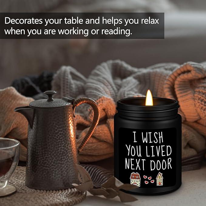 Birthday Unique Men Gifts, I Wish You Lived Next Door Scented Candles, Birthday Gifts for Men - Bloomnest