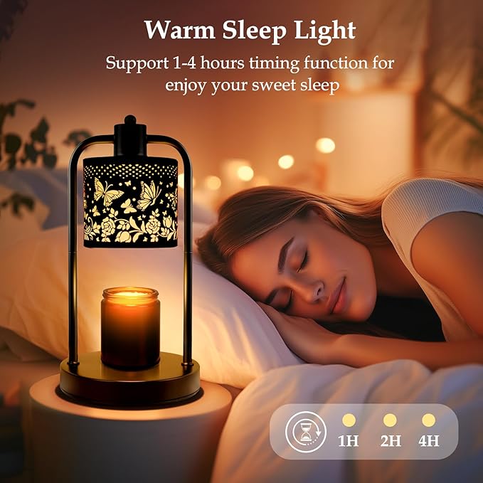 Candle Warmer Lamp Electric with Timer: Wax Melts for Warmer Yankee Candles Large - Dimmable Candle Warmer for Birthday Christmas Gift Bedroom Home Decor - Bloomnest