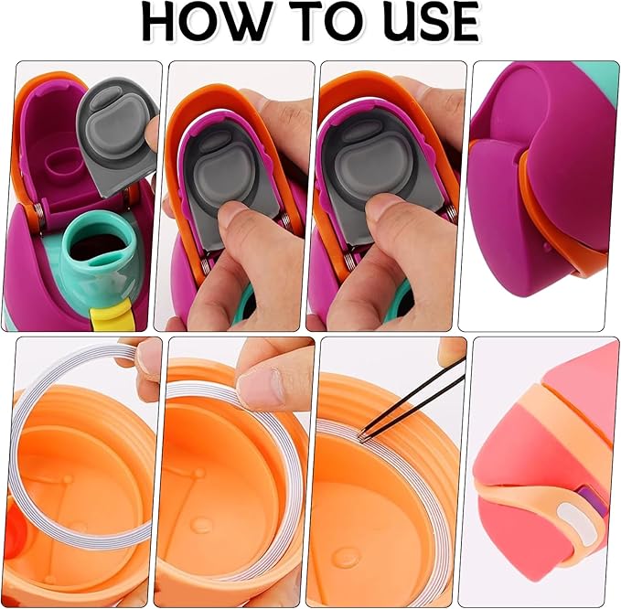6 Sets Replacement Stopper and O Ring Gasket Compatible with Owala FreeSip 24oz 32oz,Water Bottle Lid Insert Cap Rubber Seal Parts for Owala 16/19/24/32/40oz Mouthpiece Accessories F1 Frokolla
