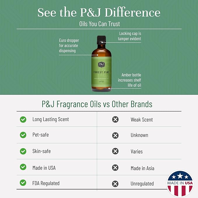P&J Trading - Forest Pine Scented Oil 100ml - Fragrance Oil for Candle Making, Soap Making, Diffuser Oil - Bloomnest