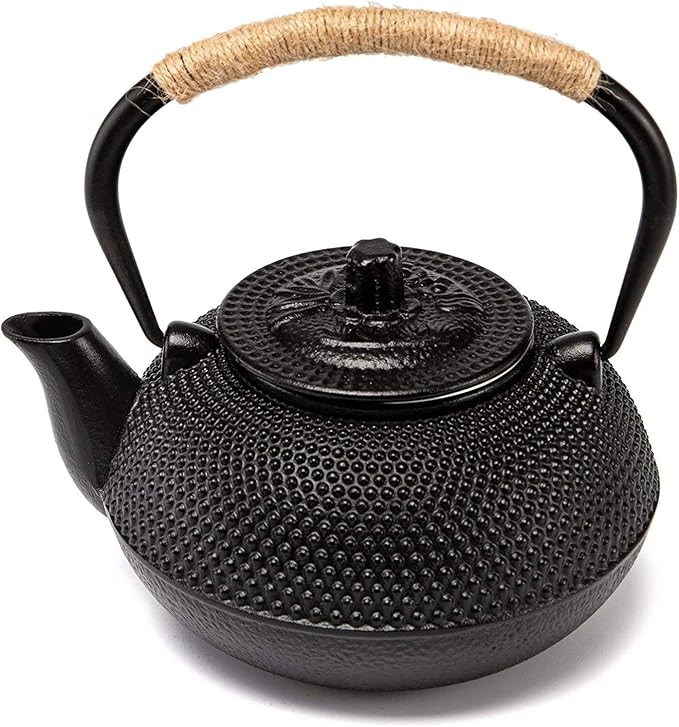 suyika Japanese Tetsubin Cast Iron Teapot Tea Kettle pot with Stainless Steel Infuser for Stovetop Safe Coated with Enameled Interior 30 oz/900 ml - Bloomnest