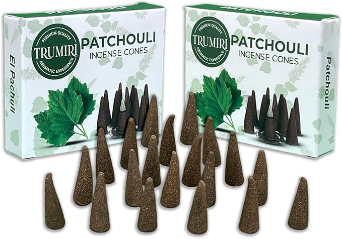 Patchouli Incense Cones - 20 Cone Incense - Dual Pack of 10 TRUMIRI