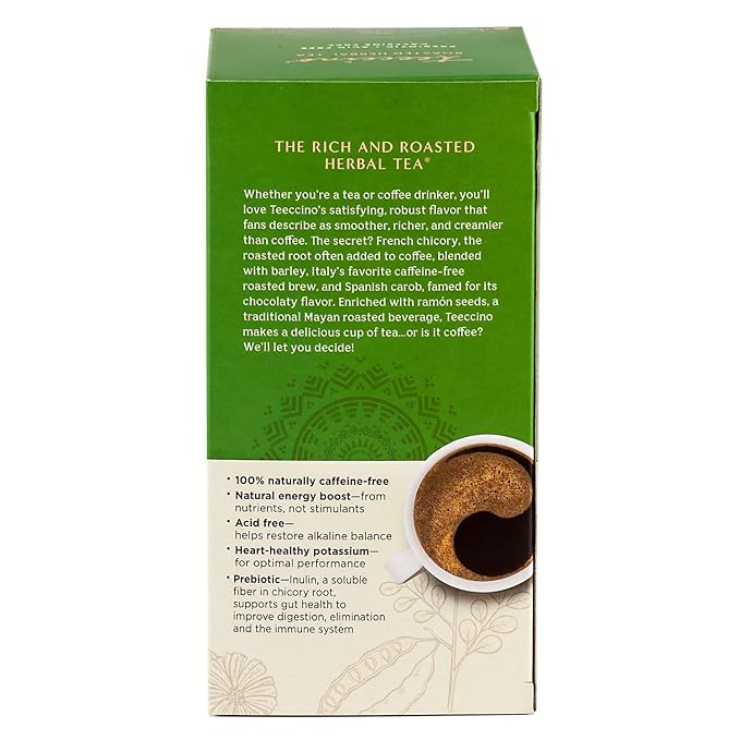 Teeccino French Vanilla Herbal Tea - Rich & Roasted Herbal Tea That’s Caffeine Free & Prebiotic for Natural Energy, Coffee Alternative, 25 Count - Bloomnest