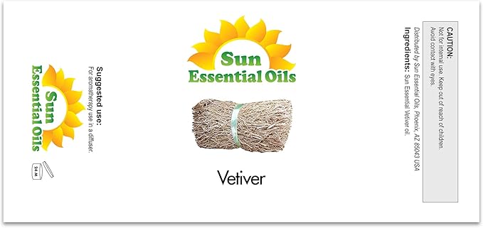 Sun Essential Oils 2oz Vetiver Essential Oil for Aromatherapy - Bloomnest