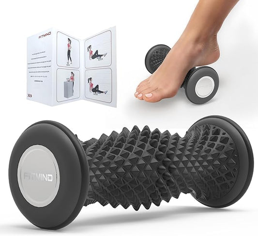 Foot Roller Massager for Plantar Fasciitis, Arch and Heel Pain Relief，Portable and Silence, Deep Tissue Foot Massager Roller Tool to Improve Circulation and Relieve Tension-Black - Bloomnest