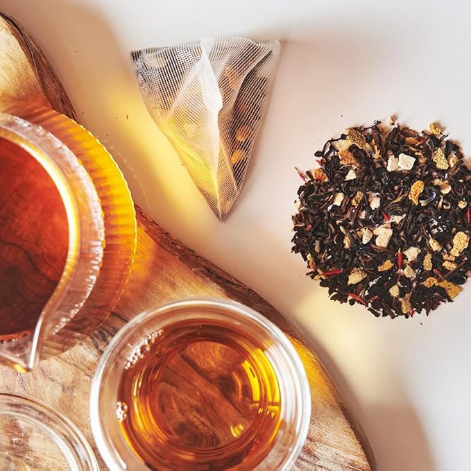Grace Farms Organic Darjeeling Sunrise Black Tea, 50 Sachet Pouch | Darjeeling & Orange | Fairtrade & Kosher |Gives Back 100% of Profits - Bloomnest