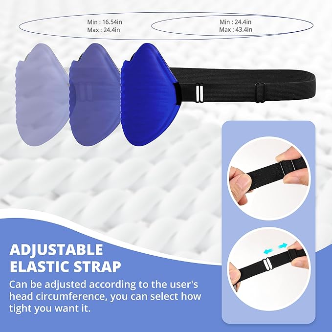 3D Kids Sleep Eye Mask: 3D Contoured Cup Sleeping Masks, Blindfold Sleep Eye Cover with Adjustable Strap, Memory Foam Lightweight Night Eyeshade for Boys Girls Teens (Royal Blue) - Bloomnest