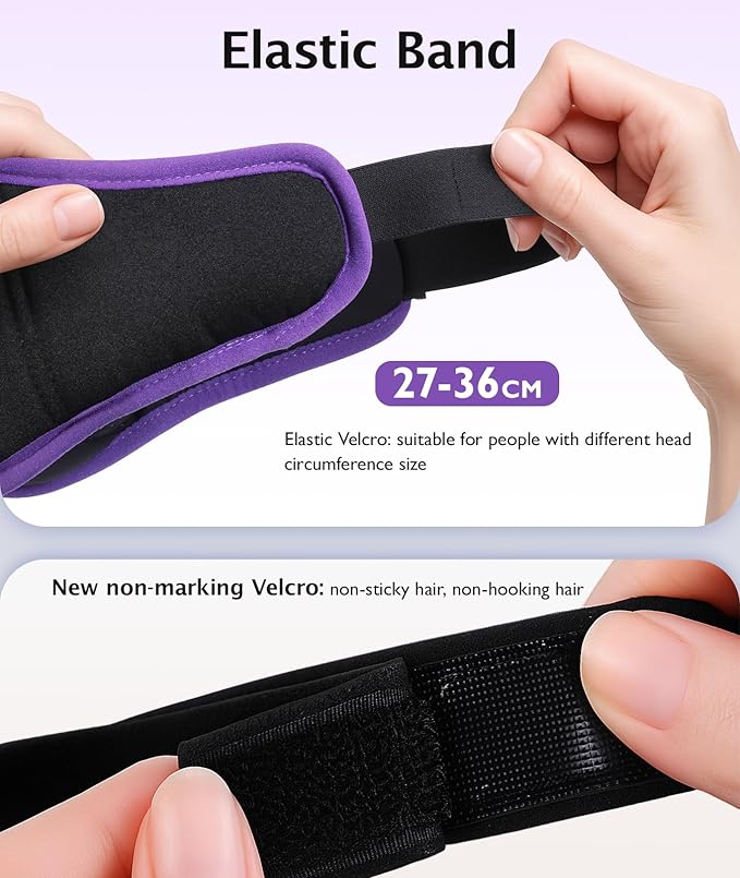 LC-dolida Sleep Mask with Headphones Bluetooth 5.4, 3D Sleeping Headphones for Side Sleepers Bluetooth Sleep Mask Blackout Bluetooth Eye Mask for Sleeping Travel Meditation Men Women - Bloomnest