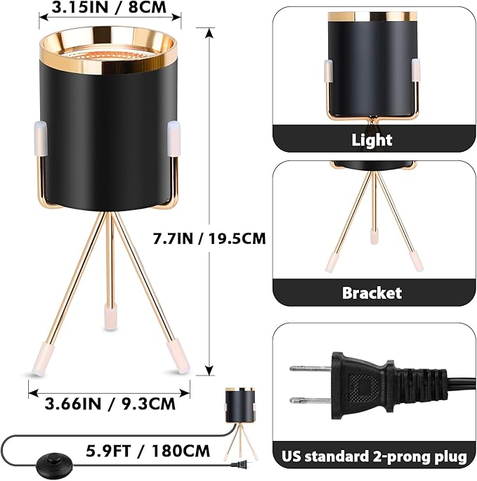 Spot Lights Indoor Floor Lamp, 6W Uplighting Indoor, Floor Can Lights for Plants Pictures Corner Ambient Lighting, 2 Pack - Bloomnest