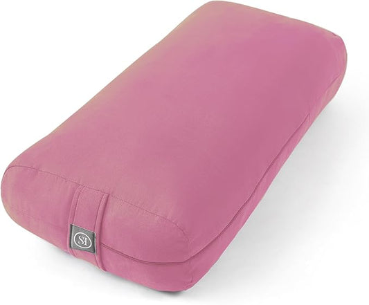 Meditation Cushion Bolster Pillow for Restorative Yoga – Supportive Cushion for Meditation, Pilates, and Relaxation – Filled with Buckwheat Hulls - Removable Cover - Bloomnest