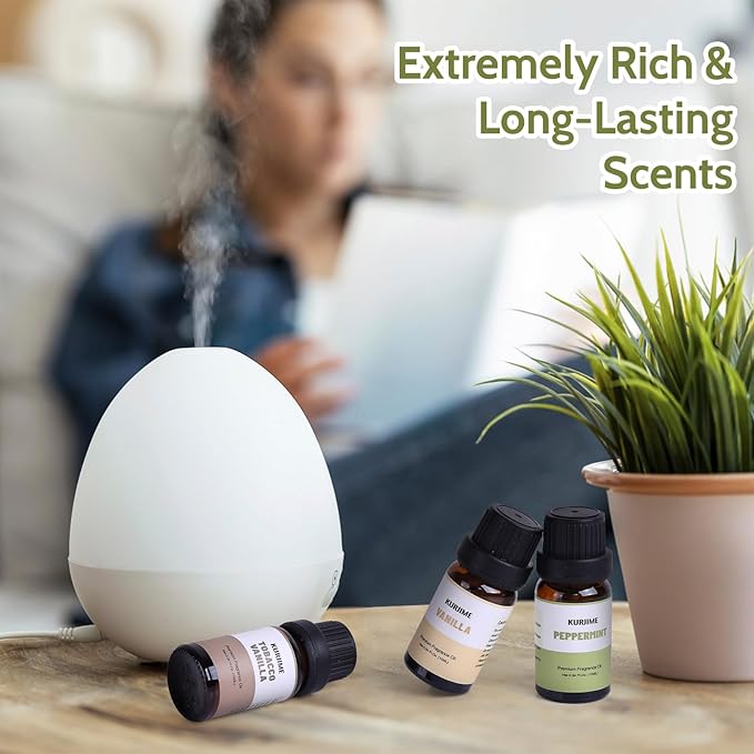 Essential Oil Set, Earthy Scents Fragrance Oil Essential Oils for Diffuser Oil Scents | Peppermint, Frankincense, Vanilla, Helichrysum, Neroli, Tobacco Vanilla Scented Oils, 6x10ml - Bloomnest