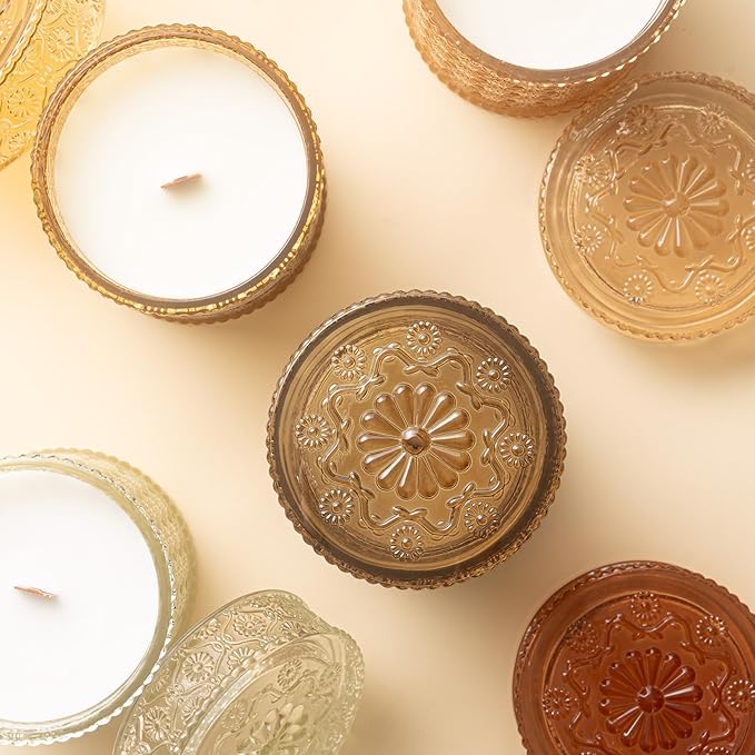 LA JOLIE MUSE | Sahara Amber Candle | Bergamot, Clove & Amber | 19 oz Wooden Wick | Natural Soy Wax | 90 Hours Clean Burn | Gift-Ready for Cozy Nights | Elevated Fall Décor - Bloomnest