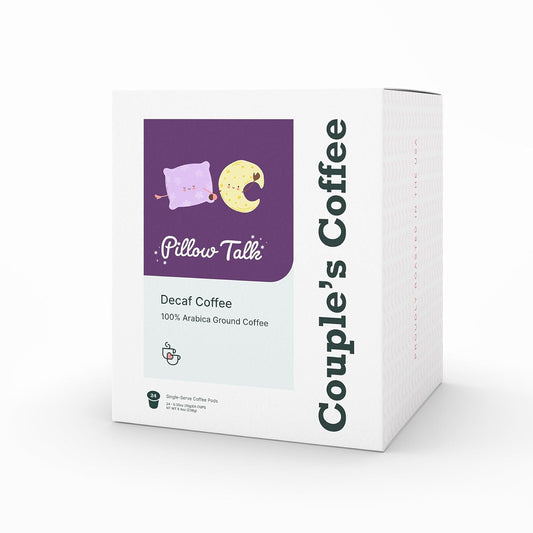 Couple's Coffee K-Cups | Decaf Coffee Pods | Gives Back to Military Families | Pillow Talk | Compatible with K-Cups & Single Serve Brewers | 24 Count