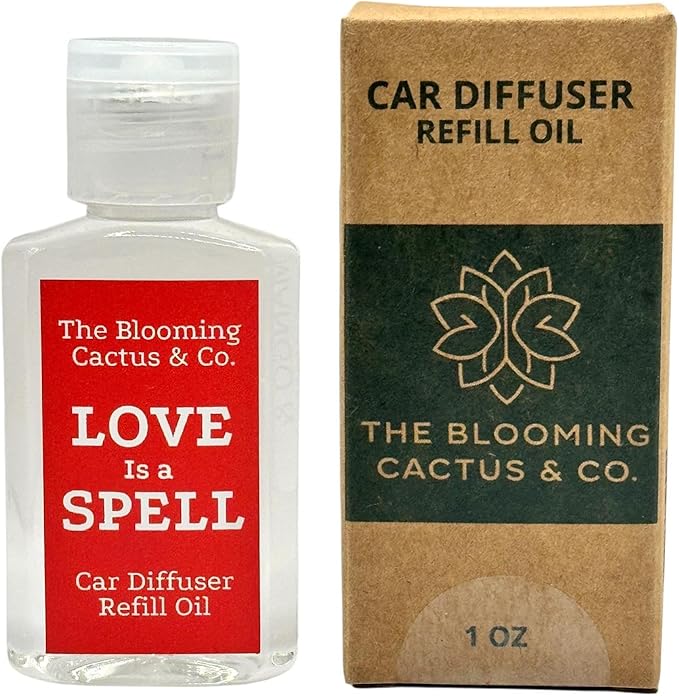 Car Air Freshener Hanging, Essential Oil Diffuser for Cars 1 OZ, Cute Car Accessories, C ar Air Freshener Refill, Long-Lasting Fragrance Refill, Car Diffuser Refill Made in USA | Love Spell - Bloomnest
