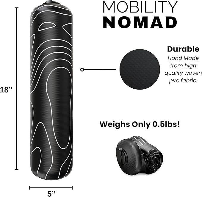 Inflatable Foam Roller – Travel Muscle Recovery Tool, Deep Tissue Massage, Physical Therapy, Hiking & Gym – Adjustable Firmness – Includes Pump, Bag & Adapters - Bloomnest