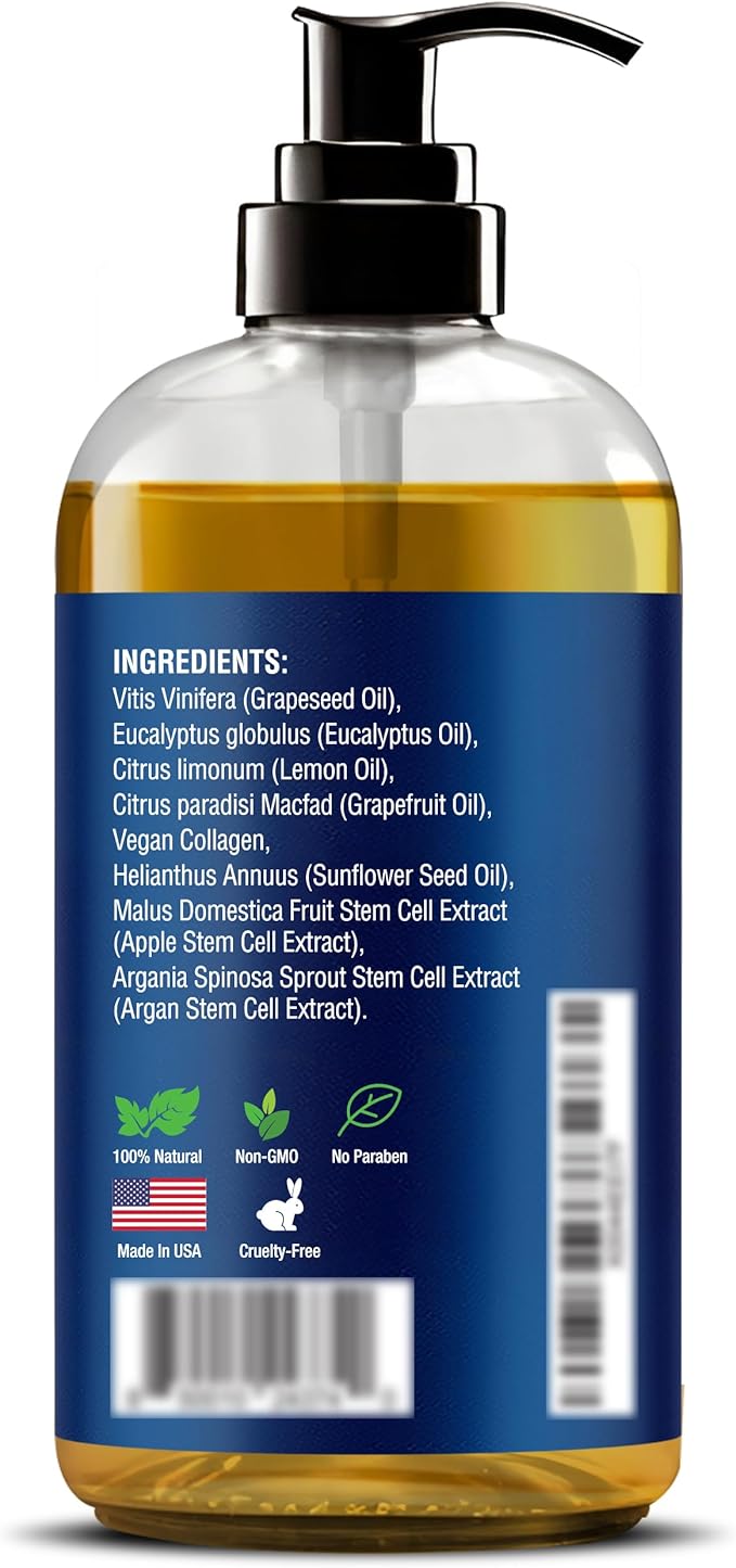 Anti-Cellulite Massage Oil for Massage Therapy 8 fl oz - Refreshing and Relaxing - Natural Oils with Vegan Collagen and Stem Cells - for Men and Women - Nexon Botanics - Bloomnest