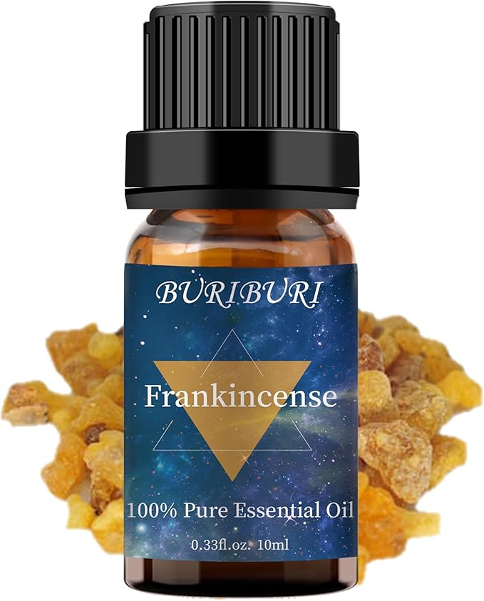 BURIBURI Frankincense Essential Oil 100% Pure, Undiluted, Natural, Organic Aromatherapy Frankincense Fragrance Oils 10ML BURIBURI
