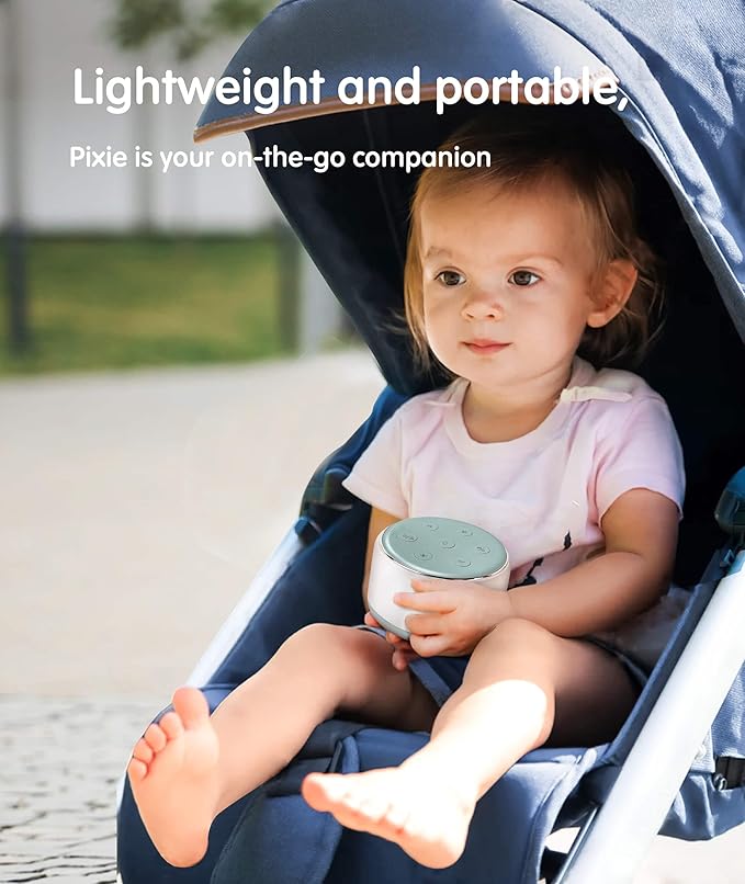 FamiSym White Noise Sound Machine Baby for Sleeping with Night Light – 34 Soothing Sounds, Rechargeable White Noise Machine for Kids Adults Sleep, Portable Lullaby Machine Baby Soother (Slate)