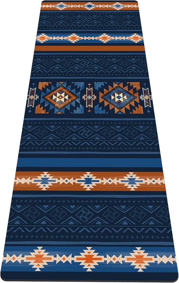 nuveti Yoga Mat Print Extra Thick TPE Non Slip Fitness Exercise Mat with Carrying Bag,72"x24" Extra Thick 6MM Exercise & Workout Mat for Yoga, Pilates Fitness and Floor Exercises - Bloomnest