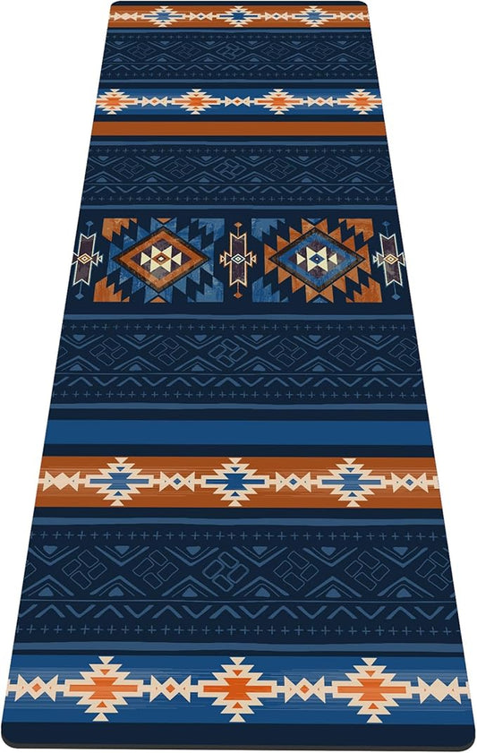 nuveti Yoga Mat Print Extra Thick TPE Non Slip Fitness Exercise Mat with Carrying Bag,72"x24" Extra Thick 6MM Exercise & Workout Mat for Yoga, Pilates Fitness and Floor Exercises - Bloomnest