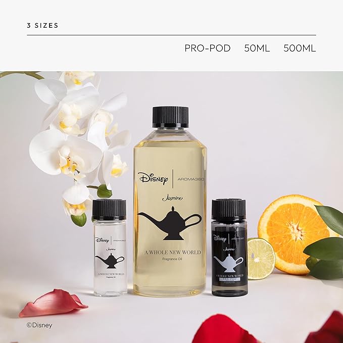 Aroma360 | Disney - A Whole New World Fragrance Oil Blend | Disney Princess Jasmine | Luxury Essential Oil Diffuser | Aromatherapy Scent Diffuser Oil | Bergamot Orange Blossom Rose 1.7 fl oz 50 mL - Bloomnest