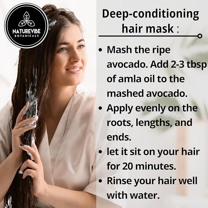 Naturevibe Botanicals Amla Oil 32 Ounces | 100% Pure and Natural | Great for Skin Care and Hair Care - Bloomnest