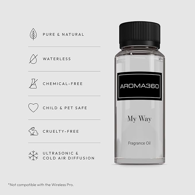 Aroma360 - My Way Fragrance Oil Blend | Hotel Inspired for Luxury Essential Oil Diffusers | Aromatherapy Scent Diffuser Oil | Lush Sandalwood, Warm Cedar, and Delicate Florals. - 120ML - Bloomnest