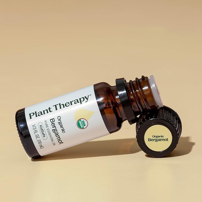 Plant Therapy Organic Bergamot Essential Oil 10 mL (1/3 oz) 100% Pure, Undiluted, Therapeutic Grade - Bloomnest