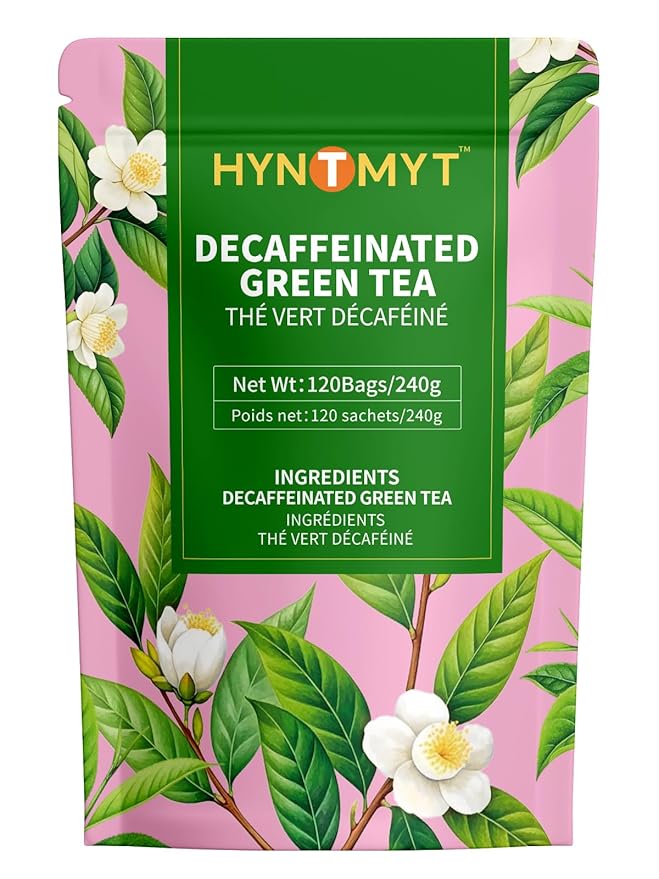 HYNTMYT Decaffeinated Green Tea Bags, Pure CO₂ Decaf Green Tea, Refreshing & Smooth Taste, Unsweetened, 120 Count - Bloomnest
