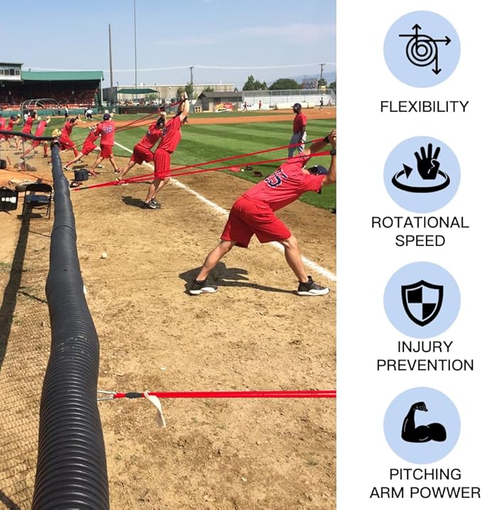 Baseball Softball Resistance Training Bands - Pitching Trainer and Arm Trainer for Pitching Arm Strength Throwing Warm up Stretching - Bloomnest
