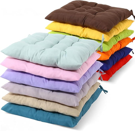 Geetery 12 Pcs Floor Pillows for Classroom Bulk Square Seating Cushions for Floor Chair School Kindergarten Reading Corner, 15.7'' Large Thick Meditation Cushions Yoga Nursery Daycare (Multicolor) - Bloomnest