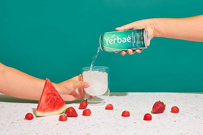 Yerbaé Watermelon Strawberry Functional Energy Drink - 0 Sugar, 0 Calories, 0 Carbs. Yerbae is Energized by Yerba Mate, Plant-Based, Healthy Alternative to Sugary Energy Drinks, 16oz cans (12 Pack) - Bloomnest