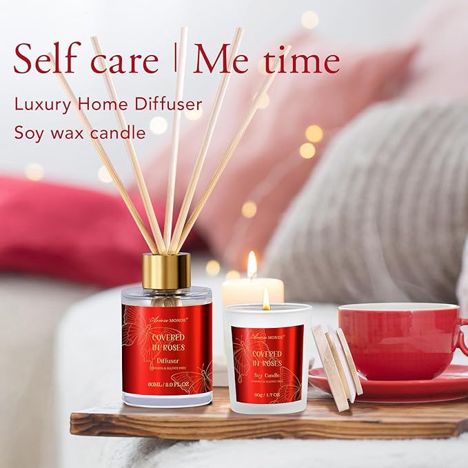Gifts for Women,15Pcs Rose Amber Bath Relaxing Spa Gift Basket for Her, Mom, Sister, Female Friends, Daughter,Unique Bath Gift Set Idea for Women Who Have Everything, Mothers Day Gifts for Mom - Bloomnest